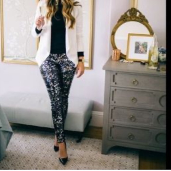 Black white sequin H&M Premier leggings - Picture 2 of 9